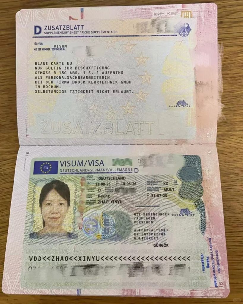 办理德国蓝卡