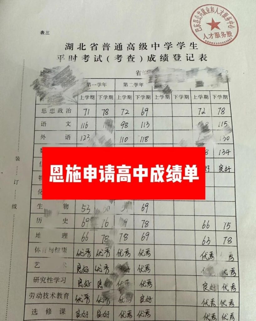 办高中成绩单